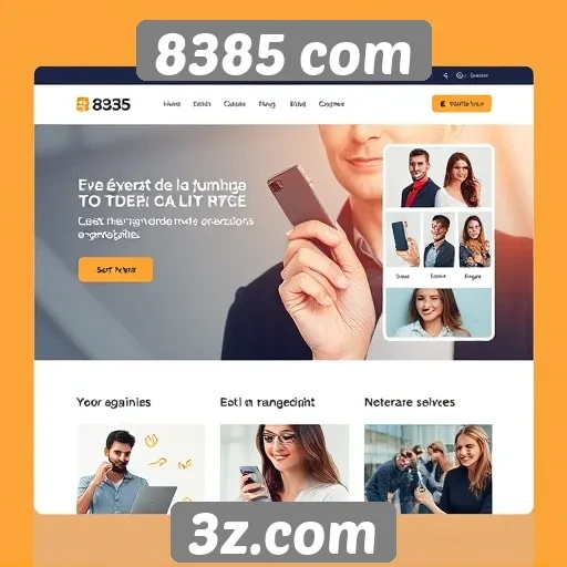Interface e usabilidade do site 8385 com